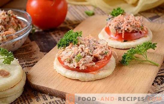Canned fish entree with vegetables and apple: quick snack. Step-by-step photo-recipe of the original salad with canned fish