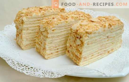 Recipes of the Napoleon cake of Soviet times with the very taste! Cooking, assembly, features and recipes of cakes 