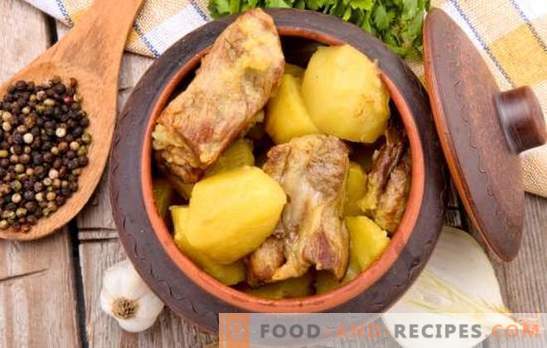 Meat with vegetables in pots - we cook with pleasure and health. Meat recipes with potted vegetables