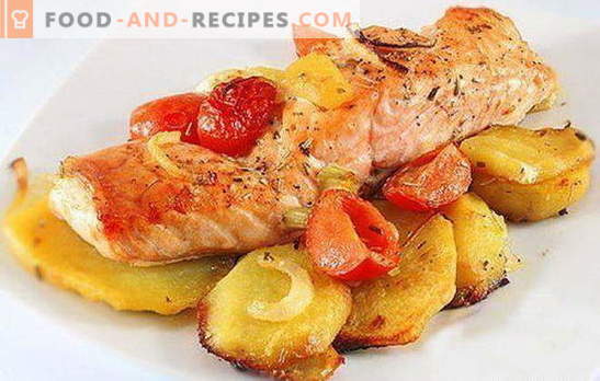 Red fish with potatoes - a combination of nobility and simplicity. Recipes of red fish with potatoes: in foil, oven, in a pan