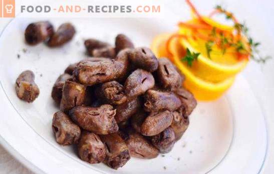 Chicken hearts in a slow cooker - delight with taste! Recipes of different dishes from chicken hearts in a slow cooker with sour cream, vegetables, cereals
