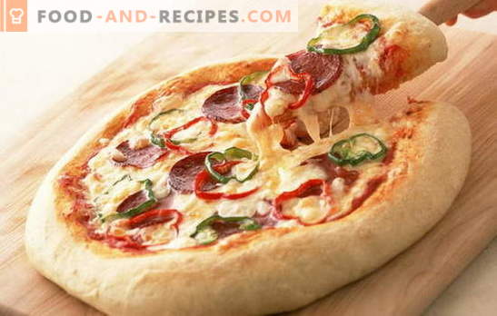 The pizza recipe with sausage and cheese is the best invention of Italian cuisine. A variety of fillings in pizza recipes with sausage and cheese