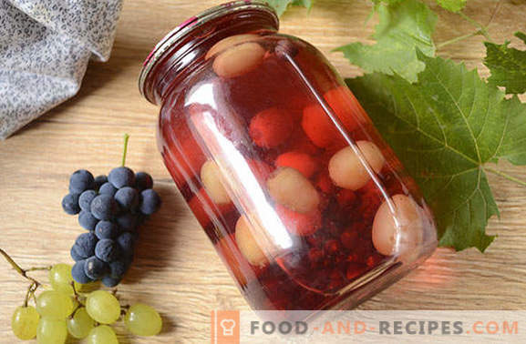 Compote from grapes: how to cook correctly? Step-by-step photo-recipe for a simple compote of grapes