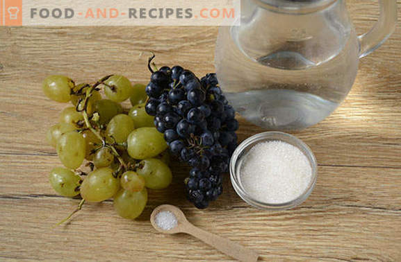 Compote from grapes: how to cook correctly? Step-by-step photo-recipe for a simple compote of grapes