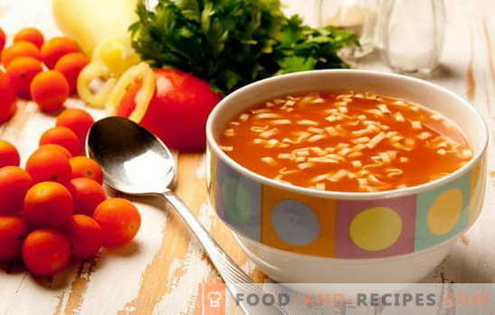 Cooking low-fat soups - recipes from different products for different portions. Low-fat soups: vegetable, fish, with dumplings