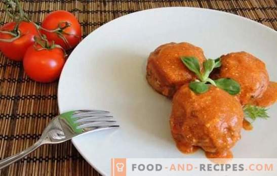 Meatballs with rice (step by step) - attractive balls in sauce. Cooking delicious meat and fish meatballs with rice