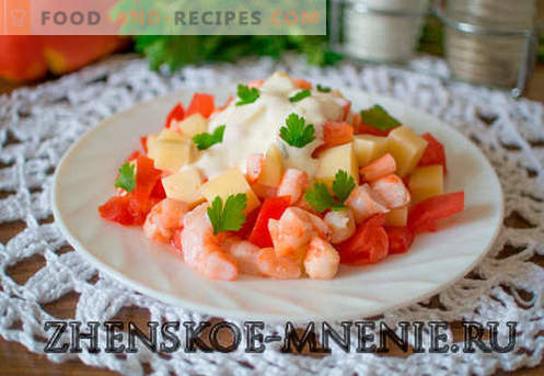 Salad with shrimps - a recipe with photos and step-by-step description