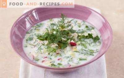 Okroshka on kefir with mineral water - the queen of cold soups! A selection of different okroshka on kefir with mineral water, recipes and subtleties