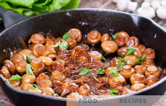 How to cook mushrooms - recommendations and recipes. How many mushrooms to fry and how to fry mushrooms in a pan to make the dish tasty