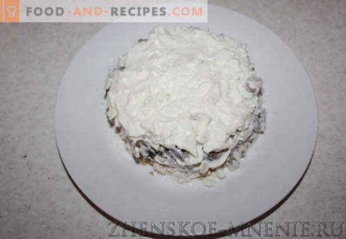 Layered salad - a recipe with photos and step by step description