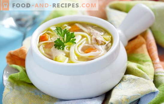 Chicken soup with pasta and potatoes - homemade! Choose recipes for chicken soup with pasta and potatoes