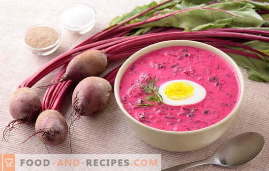 Simple cold soups: beetroot soup on kefir. Baked, boiled and raw beets - the basis for beetroot kefir