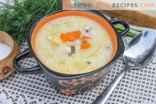Processed cheese soup - a step-by-step recipe with photos