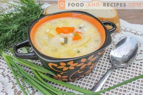 Processed cheese soup - a step-by-step recipe with photos