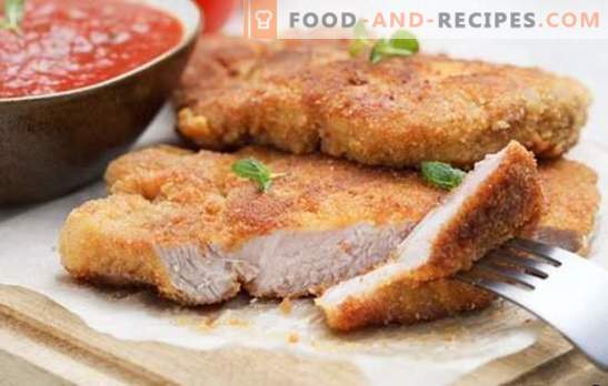Pork chop in the oven - a classic! A selection of pork chops recipes in the oven: breaded, with sauce and vegetables