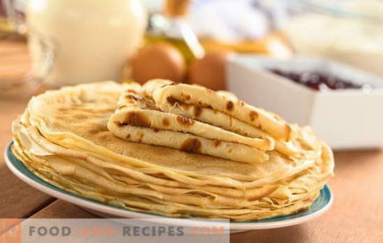 Pancakes on boiled water kefir are a favorite delicacy in the new version. Recipes openwork pancakes for yogurt with boiling water
