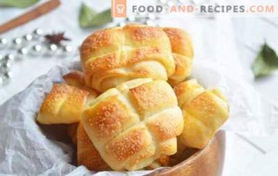Buns with sugar: a step-by-step recipe. How to make fragrant, tasty buns with sugar from yeast, sweet, puff pastry