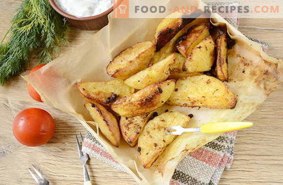 Country-style potato in the oven with savory spices