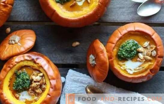 Pumpkin dishes are quick and easy. Proven recipes for pumpkin first courses, quick side dishes and desserts with it