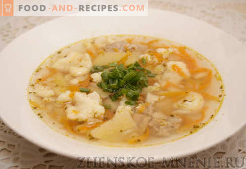 Soup with dumplings - a recipe with photos and step-by-step description