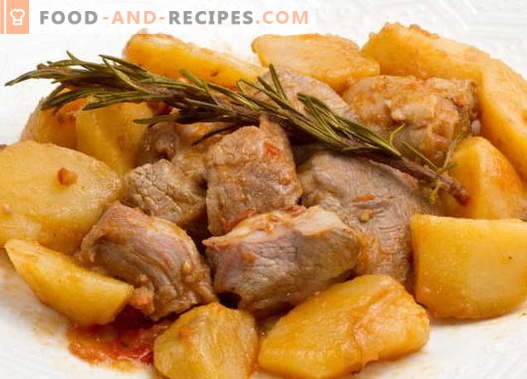 Stewed potatoes with meat - the best recipes. How to properly and tasty cook stew potatoes with meat.