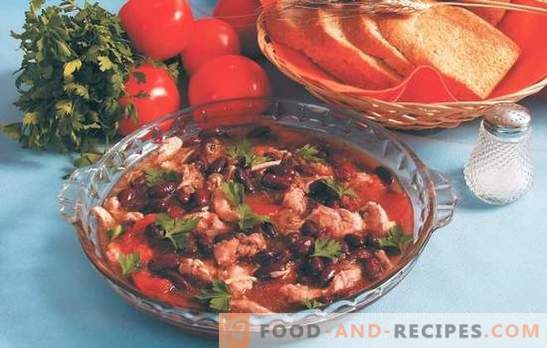 How tasty to make beans with tomatoes: red, white, green, canned. Recipes for side dishes and beans with tomatoes