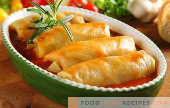 Cabbage rolls in the oven - a dish with an expressive taste! Recipes for different stuffed cabbage in the oven: lazy, classic, with mushrooms, vegetables