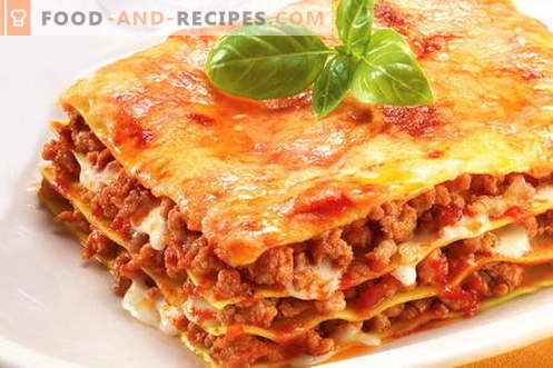 Lasagna - the best recipes. How to properly and tasty cooked lasagna.