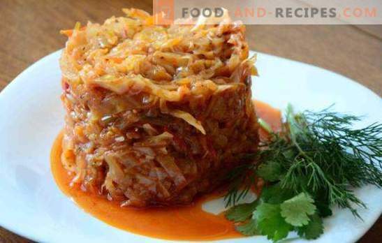Cabbage with minced meat stewed in a pan is a juicy dish. How to cook cabbage with minced stew in a pan