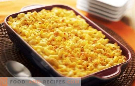 Pasta Casserole in the oven with cheese - satisfying! Original mushroom, meat, vegetable pasta casseroles in the oven with cheese
