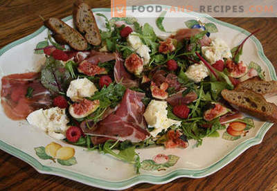 Mozzarella Salad - Proven Recipes. How to cook a salad with mozzarella.