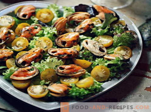 Mussel salad - the best recipes. How to properly and tasty cook mussel salad.