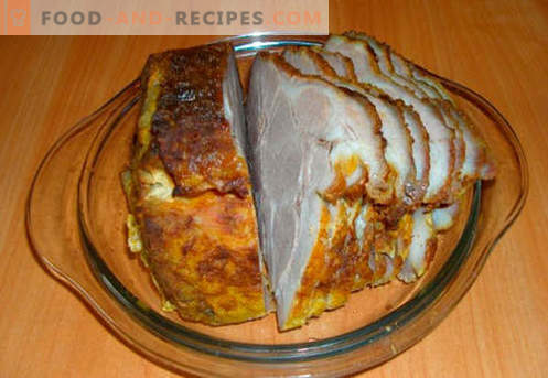 Baked ham in the oven - the best recipes. How to properly and tasty cooked ham in the oven at home.