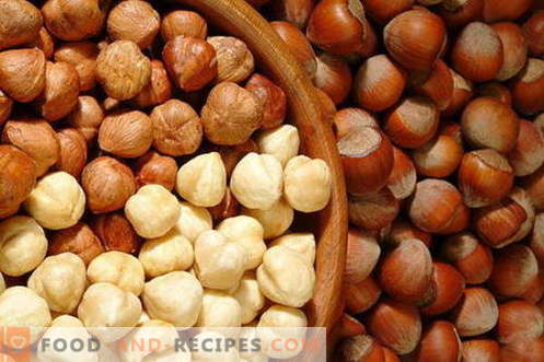 Hazelnuts - useful properties and use in cooking. Recipes with hazelnuts.