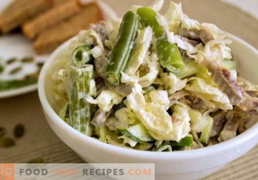 Chicken stomach salad - a selection of the best recipes. How to properly and deliciously prepare a salad with chicken gizzards.