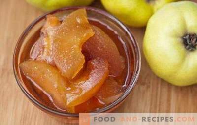 Quince jam - excellent taste! Recipes of different jams of quince: natural, with citrus, apples, nuts, honey