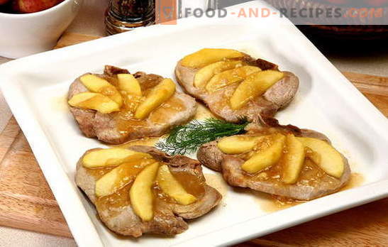 Meat with apples is a wonderful ensemble! Recipes amazing meat with apples in the oven, in pots, in the pan