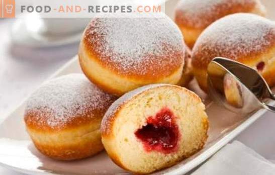 Donuts with jam - a treat known since childhood. How to cook delicious donuts with deep-fried jam and oven