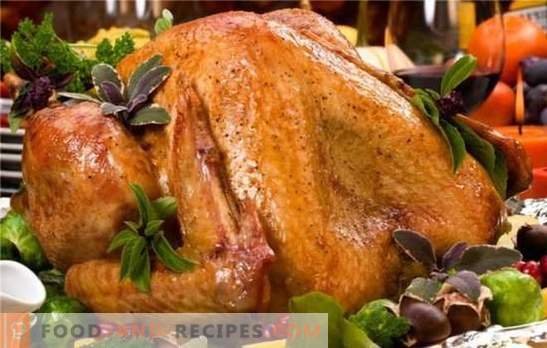 Turkey baked in the oven loves “sleeves” and glitter of foil! How to cook gourmet turkey baked in the oven: recipes of different levels of complexity