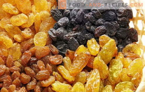 Raisin - description, properties, use in cooking. Recipes with raisins.
