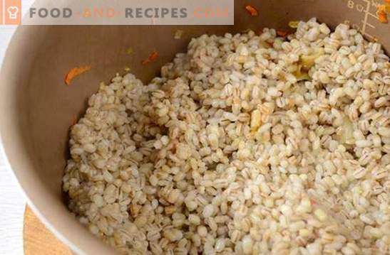 Barley with mushrooms in a multicooker: a lenten dish. Quick and very simple: a photo-recipe for making barley with mushrooms