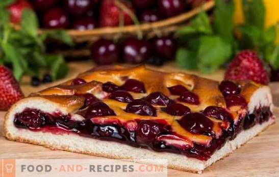 Simple cherry pie - quick and tasty pastries. Cooking a simple cherry pie: the young housewife can handle it