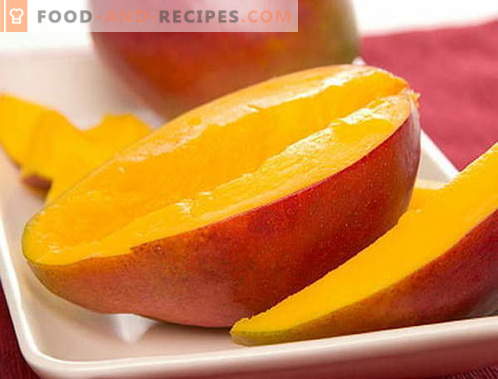 Mango - description, useful properties, use in cooking. Recipes with mango.
