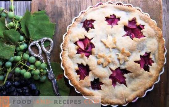 Pie with grapes - everyone will be happy for him! Recipes sand, biscuit, puff and yeast pies with grapes
