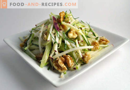 Walnut Salad - Proven Recipes. How to properly and tasty to prepare a salad with walnuts.