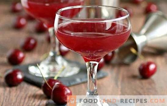 Sweet cherry pouring with sugar, vodka, wine and spices. How to make a delicious and healthy curd liqueur?