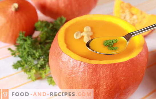 Bright and delicate pumpkin cream soup: recipes and cooking tricks. The original presentation and recipe of useful pumpkin cream-soups