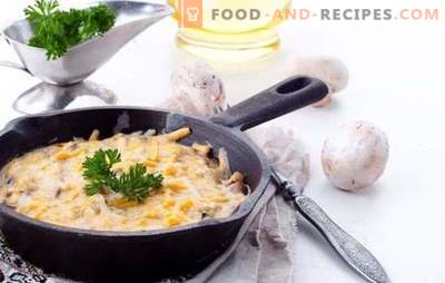 Julienne with mushrooms and potatoes is an exquisite dish according to simple recipes. Cooking delicious julienne with mushrooms and potatoes