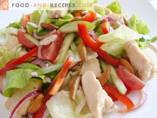 Chicken and cucumber salad - the best recipes. How to properly and tasty to prepare a salad with chicken and cucumbers.
