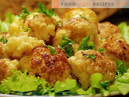 Cauliflower in batter - the best recipes. How to properly and tasty cooked cauliflower in batter.